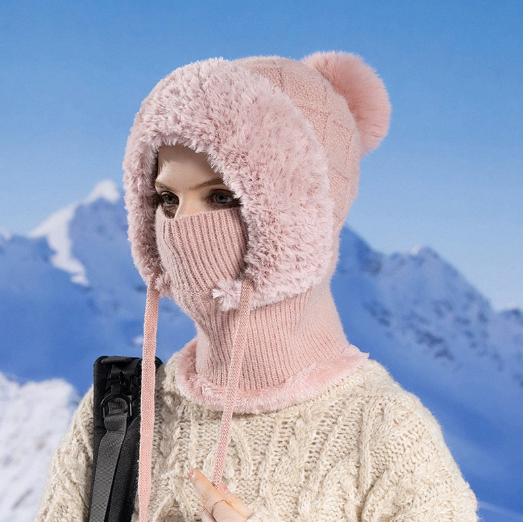 Cagoule d'hiver 3 en 1 pour femmes 