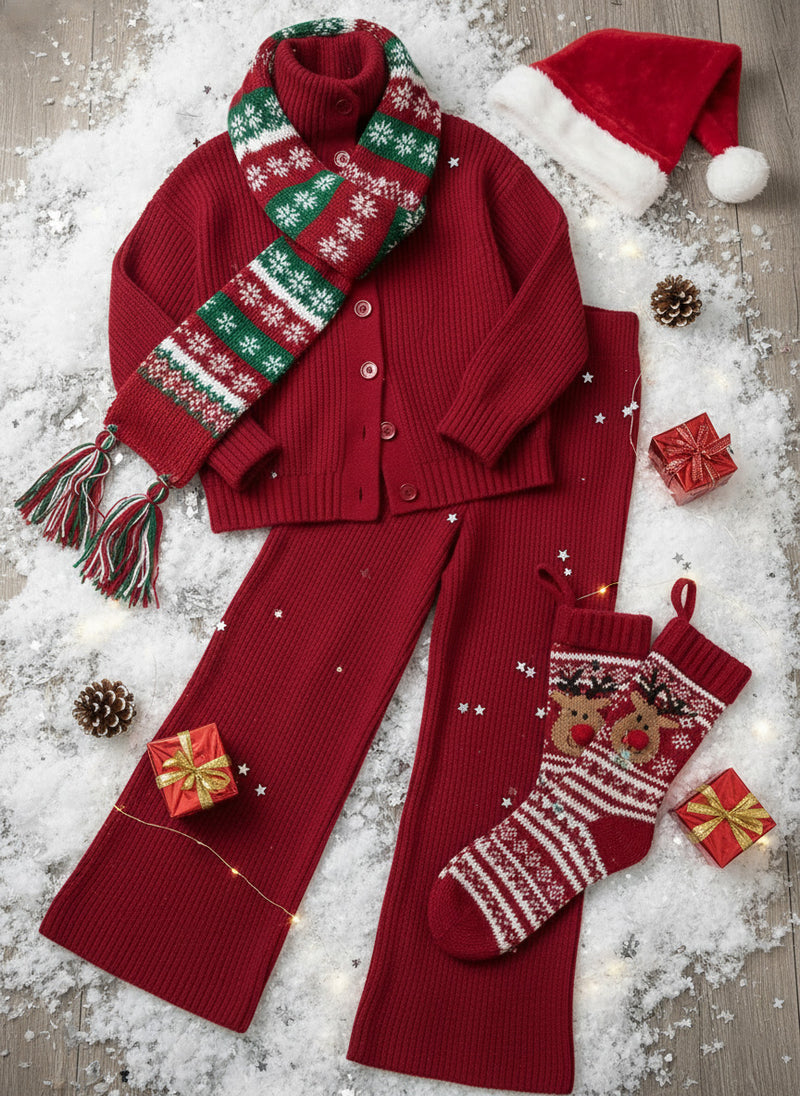 Ensemble confort premium Kuschelwohl™ : Gilet et pantalon en maille (2 pièces) – 🎄 Offre exclusive de Noël 