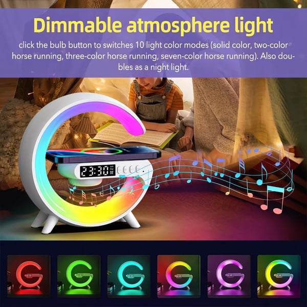 🎁Last Day Sale 49% OFF🔥Kuschelwohl Multifunktionaler Bluetooth-Lautsprecher – Farbwechsel, kabelloses Laden & Wecker, jetzt im Weihnachtsrabatt 🎄