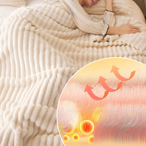 🌙 Ultraweiche Thermo-Flanell-Kuscheldecke – hautfreundlich, atmungsaktiv & extra warm ❄️🛏️