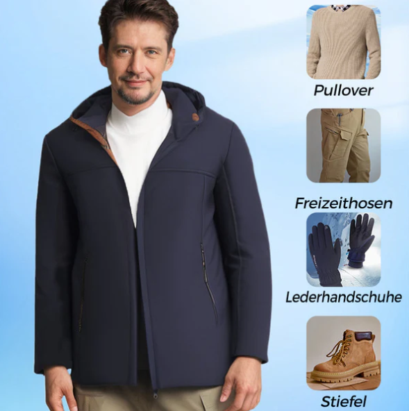 ❄️Warmes Geschenk🔥Dicker Thermo-Parka mit Kapuze für Herren✈️Kostenloser Versand