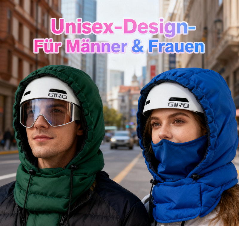 🏔️🧢 Cagoule thermique 3 en 1 confortable avec bonnet – Capuche d'hiver compatible avec un casque pour le ski, le vélo et les activités de plein air ❄️