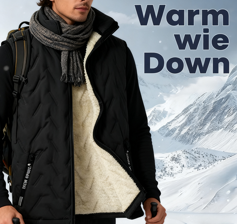❄️ Gilet thermique confortable pour homme – léger, coupe-vent et doublé chaud (polaire) 🔥
