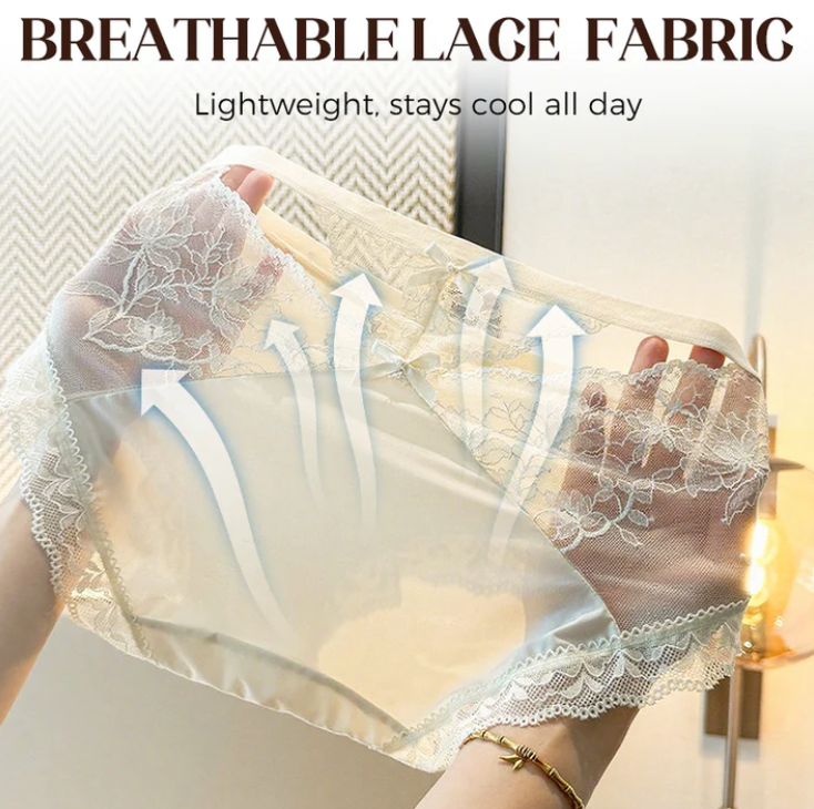 📢📢 Flash Sale⚡: Endet in 3 Stunden!⏰⏰ Weiche Spitzen-Slips für Damen mit mittlerer Leibhöhe