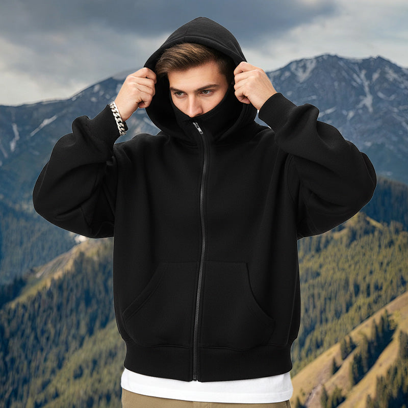 Sweats à capuche zippés de style ninja pour hommes et femmes 