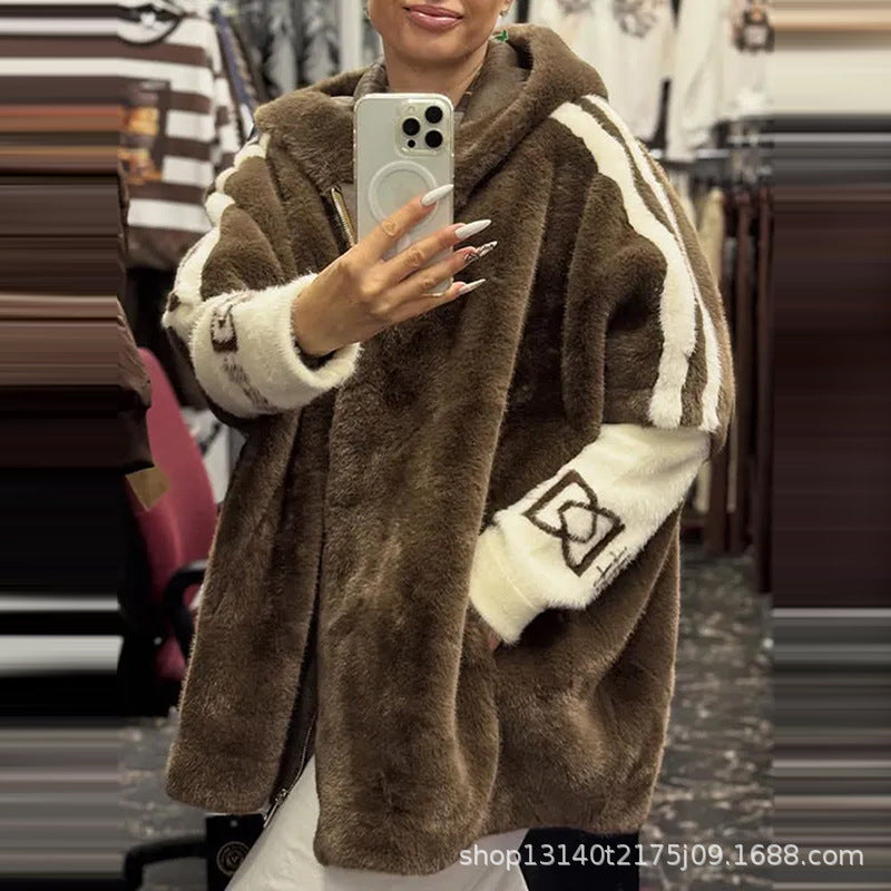 🔥Méga offre du Black Friday ! – 50 % de réduction !🔥Manteau de loisirs pour femme avec capuche et fermeture éclair