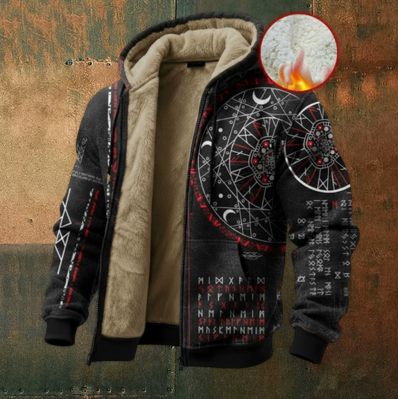Winterschlussverkauf--Kuschelwohl Herren Winterjacke mit Teddyfutter – Extra Warm, Kapuze & Weihnachtsrabatt 🎄