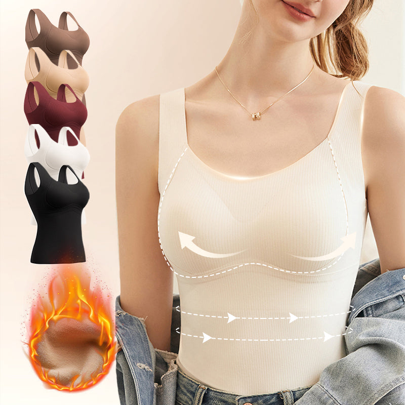 🎁Soldes saisonnières - 50 % de réduction🌸 Débardeurs thermiques femme avec soutien-gorge intégré