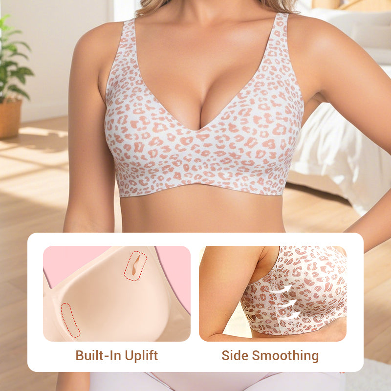 💃LETZTER TAG: 50 % RABATT💕 Bequemer, kabelloser Bralette für Damen – nahtloser, tiefer V-Ausschnitt für jeden Tag