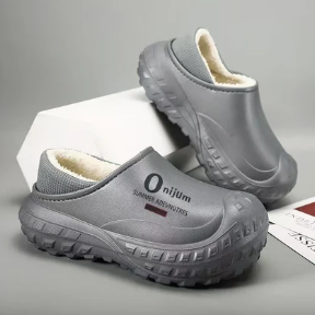 Pantoufles d'hiver haut de gamme pour hommes Kuschelwohl® – Imperméables, respectueuses des animaux et en véritable laine | 🎄 Grande vente de Noël