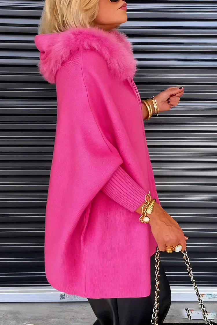 🔥Offre à durée limitée 💥Veste femme en tissu uni avec col en fourrure