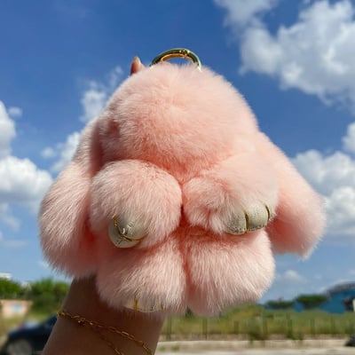 🔥Solange der Vorrat reicht 40 % Rabatt!🎉Handgemachte weiche Bunny PomPom-Anhänger