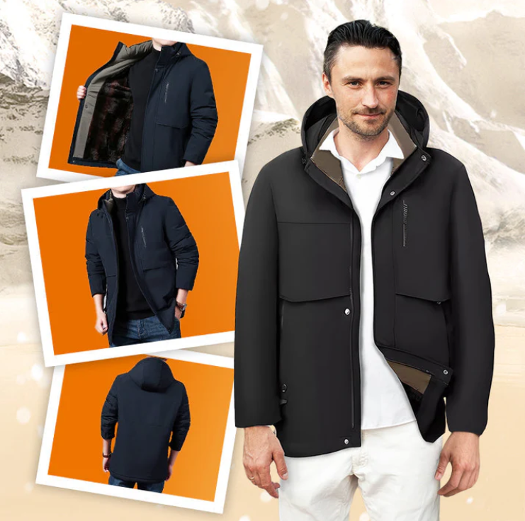 🔥Heißer Verkauf🔥Thermo-Parka mit Kapuze für Herren