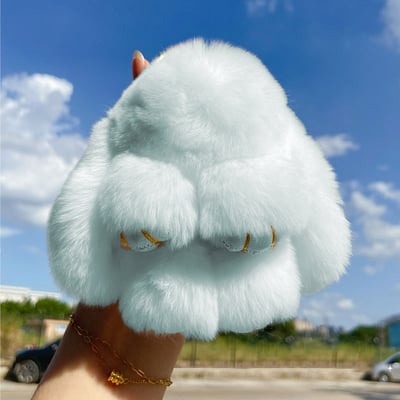 🔥Jusqu'à épuisement des stocks, 40 % de réduction !🎉Pendentifs pompons lapins doux faits main