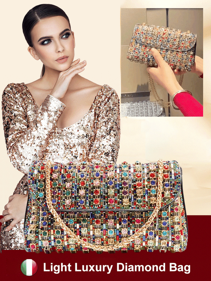 (Neuheiten) Kuschelwohl™ Leichte Kristall-Clutch (Multicolor) – Funkelnde Abendtasche – 🎄 Neue Farben & Weihnachts-Sale