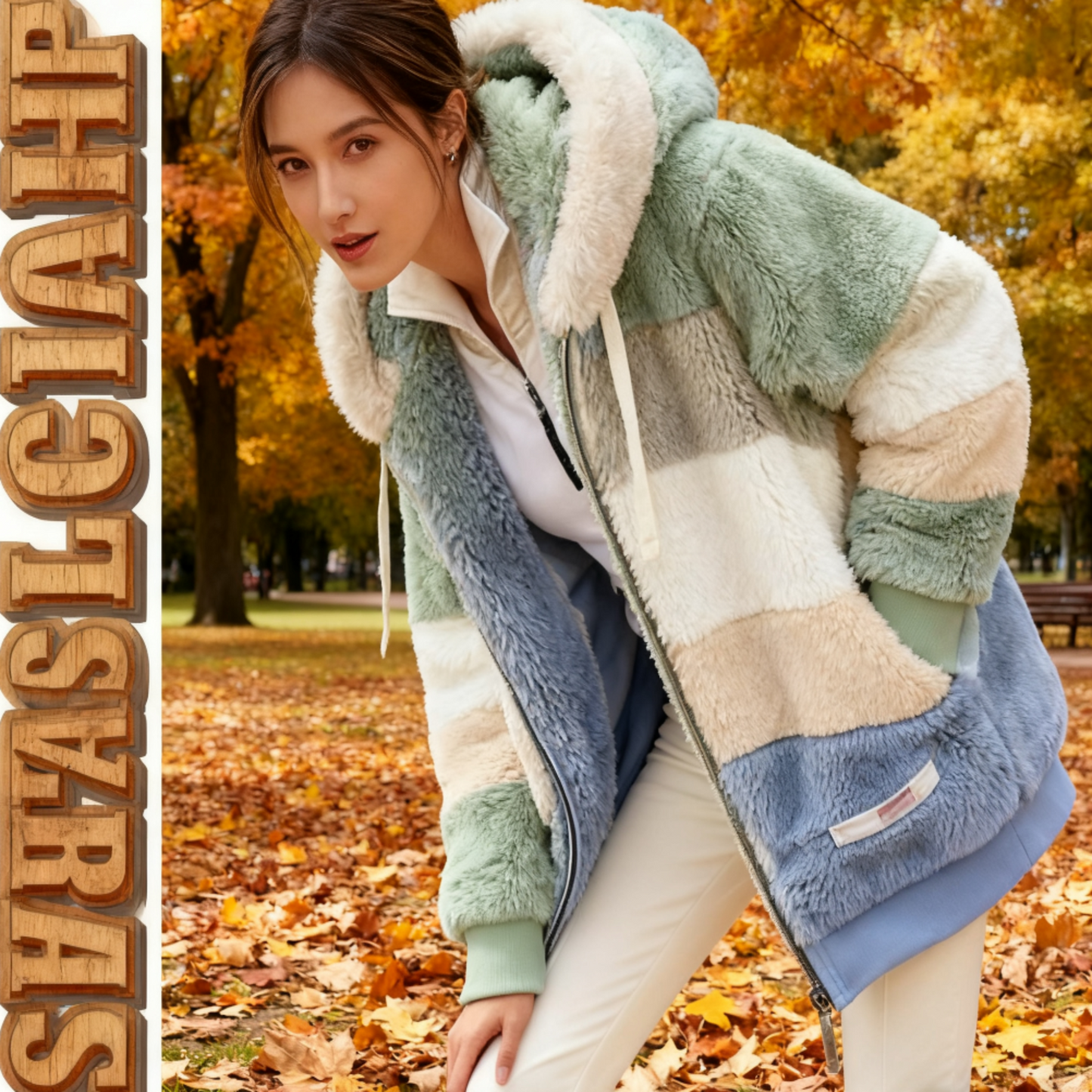 🔥 50 % RABATT – 🐑KONTRASTIERENDER WATTIERTER MANTEL AUS LAMMWOLLE🎁SONDERANGEBOT