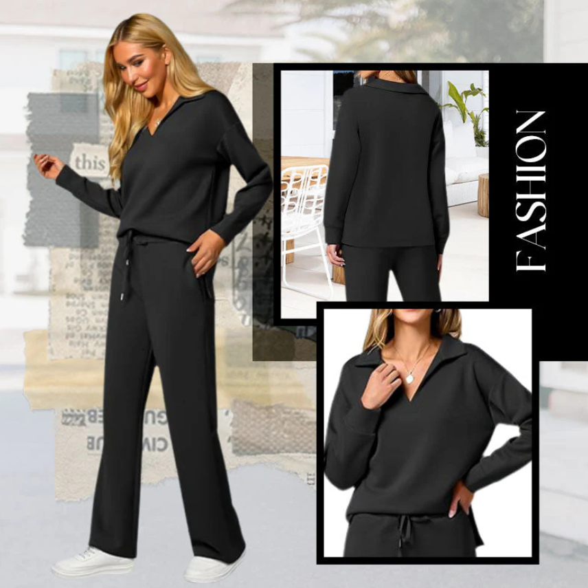 🎁Heißer Verkauf 49 % RABATT⏳ 2-teilige Outfits für Damen, lässige Langarm-Trainingsanzüge