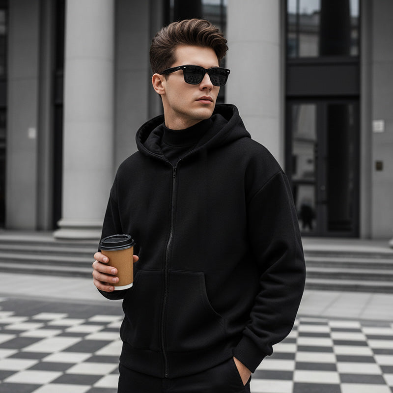 Sweats à capuche zippés de style ninja pour hommes et femmes 