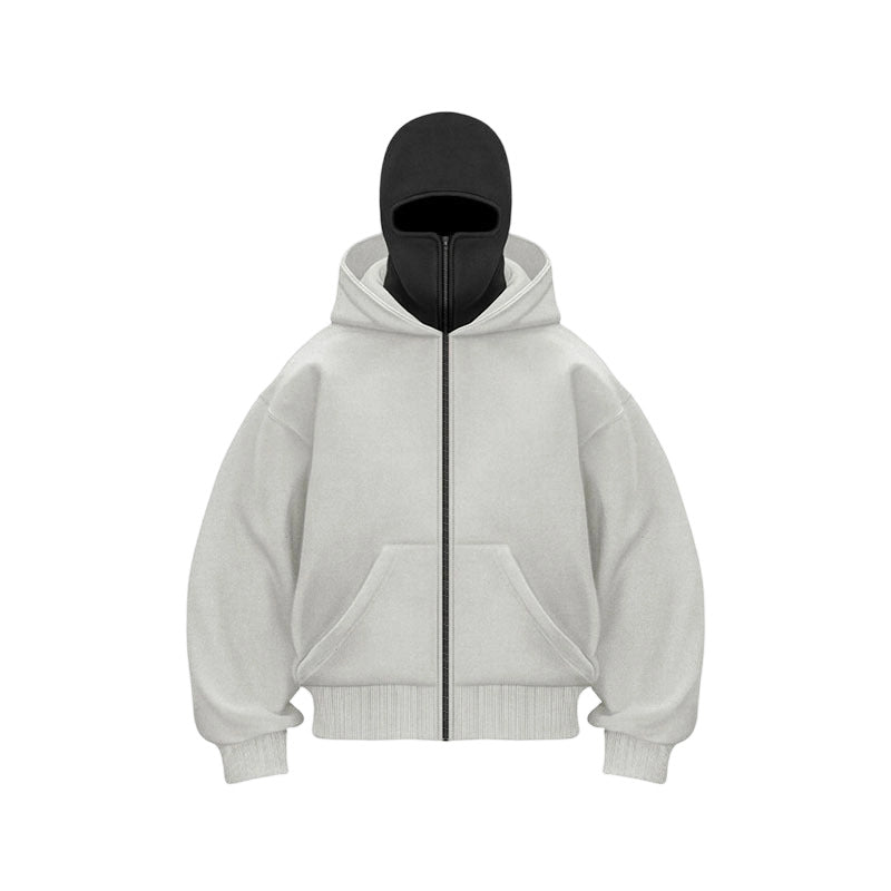 Sweats à capuche zippés de style ninja pour hommes et femmes 