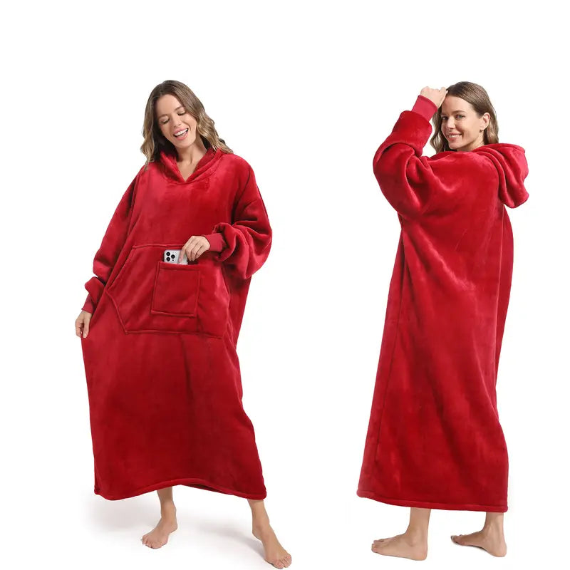 (Neuheiten) Kuschelwohl™ Langer Thermo-Hausmantel mit Reißverschluss & Sherpa-Futter (Unisex) – 🎄 Großer Weihnachts-Sale