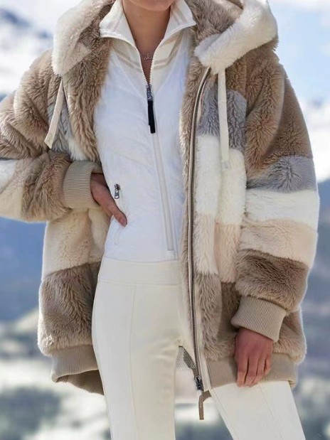 🔥 50 % DE RÉDUCTION – 🐑 MANTEAU MOUILLÉ EN LAINE D'AGNEAU CONTRASTANT 🎁 OFFRE SPÉCIALE 