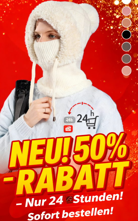 3-in-1-Winter-Sturmhaube für Damen