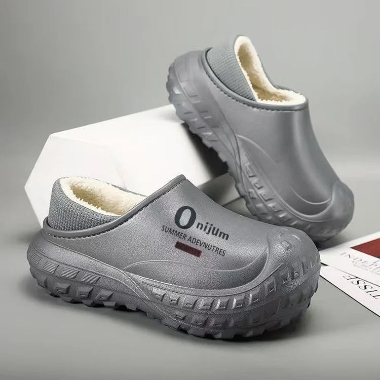 Kuschelwohl® Premium Herren-Winterpantoffeln – Wasserdicht, Tierfreundlich & Echte Wolle | 🎄 Großer Weihnachts-Sale