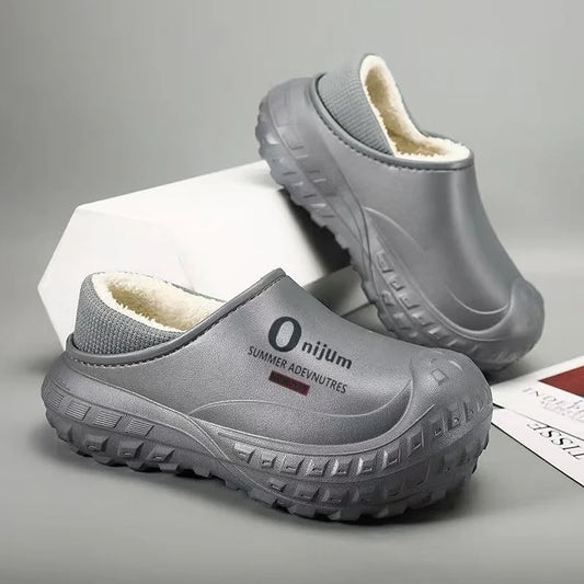 Kuschelwohl® Premium Herren-Winterpantoffeln – Wasserdicht, Tierfreundlich & Echte Wolle | 🎄 Großer Weihnachts-Sale