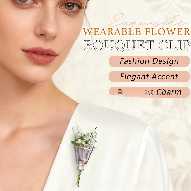 Tragbare Blumen-Brosche – Handgefertigte Mini-Blumen als stilvolle Anstecknadel 🎄 Weihnachtsaktion: Bis zu 40 % Rabatt!