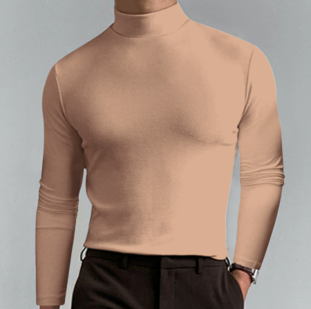 👔 Chemise à manches longues et col montant pour homme – douce, extensible et élégante, idéale au quotidien et au bureau ✨