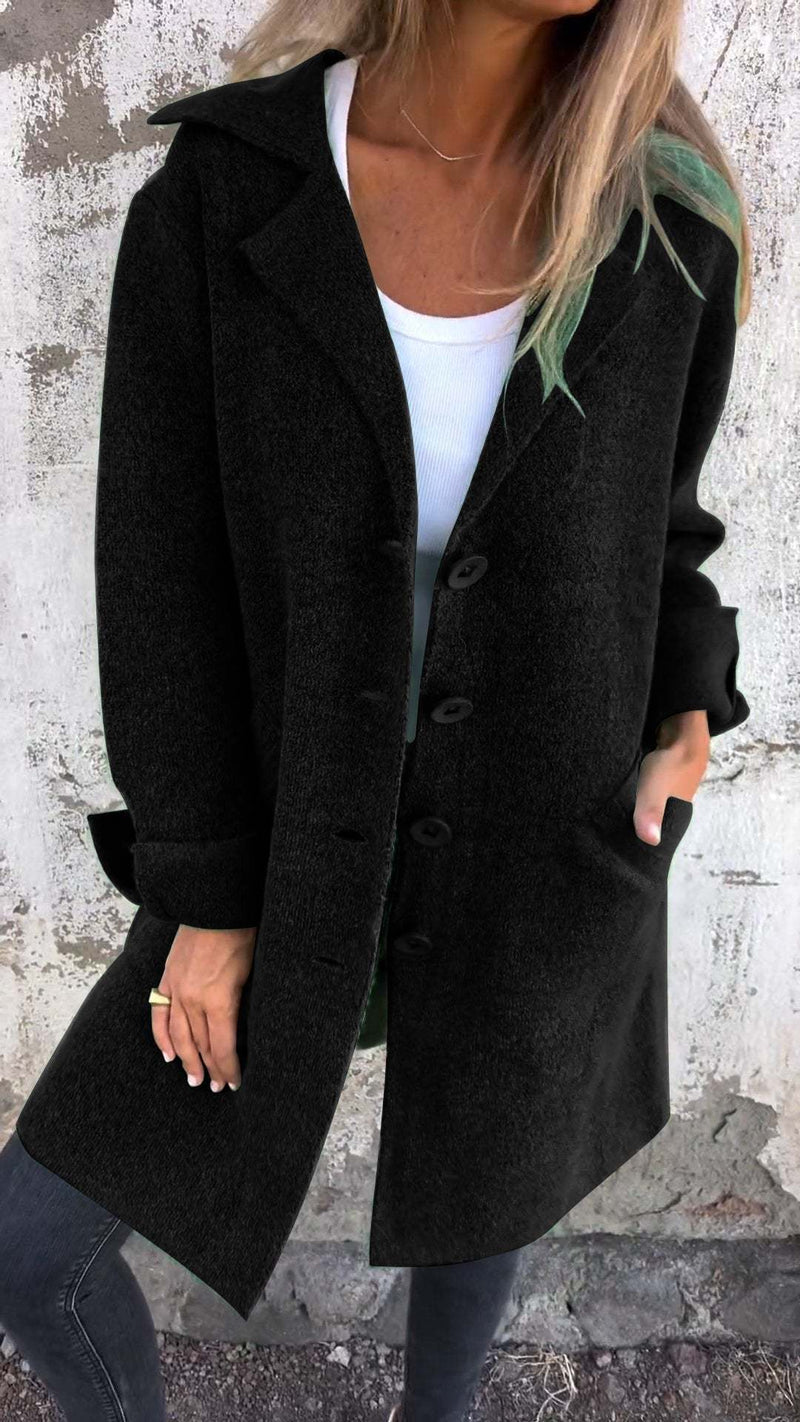 Eleganter Wollmantel mit Reverskragen – Stilvoll, warm & perfekt für den Winter ❄️ | Weihnachtsaktion: Bis zu -50 % Rabatt