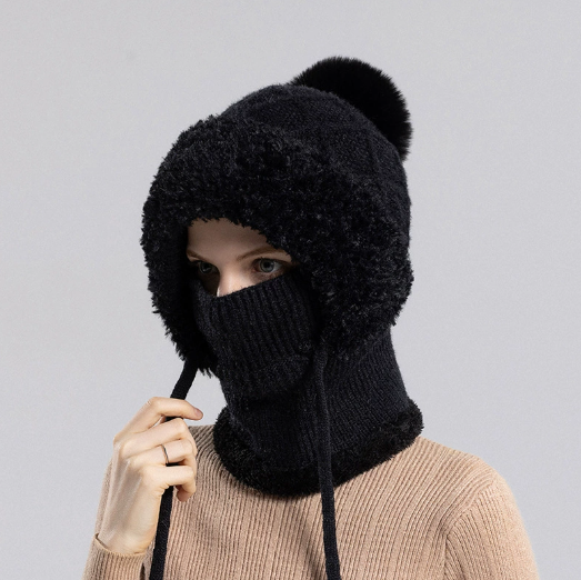 Cagoule d'hiver 3 en 1 pour femmes 