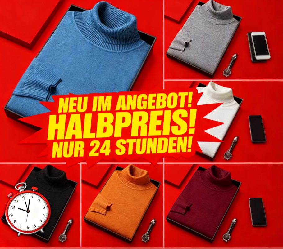 🔥Black-Friday-Mega-Angebot – 49 % Rabatt! ✨ Premium Kaschmirpulli Herren Einfarbig - Weiches Wohlfühlgarn mit Moderner Passform für Business & Freizeit 👔🎯