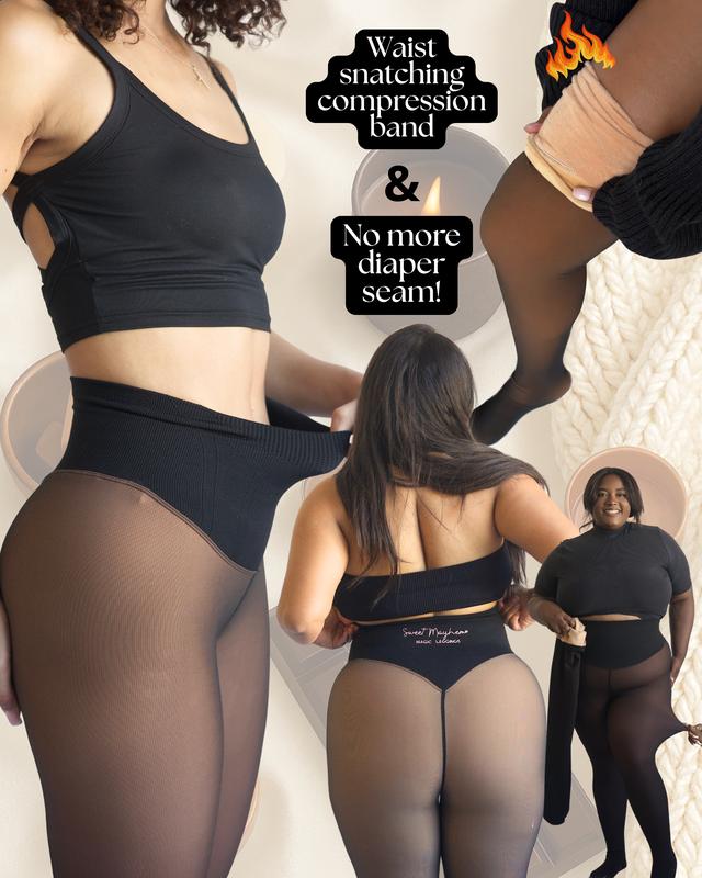 ⚡Plus de 20 000 vendus !❄️Leggings gainants en polaire à couture unique✨ Restez au chaud. Soyez sublime.💕