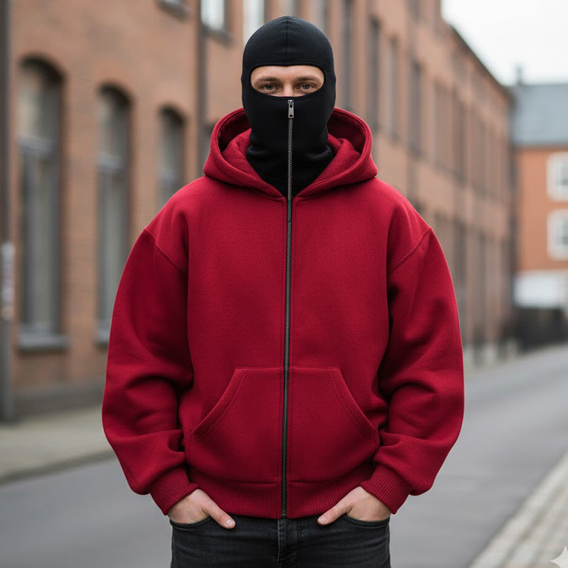 Sweats à capuche zippés de style ninja pour hommes et femmes 