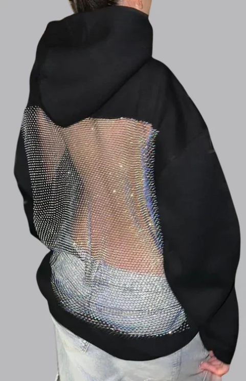 Sweat à capuche en maille stylé avec dos nu – 🎄 Offre exclusive de Noël 
