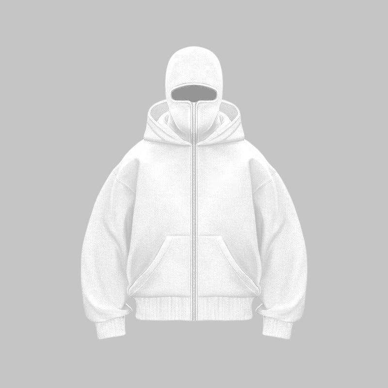 Sweats à capuche zippés de style ninja pour hommes et femmes 