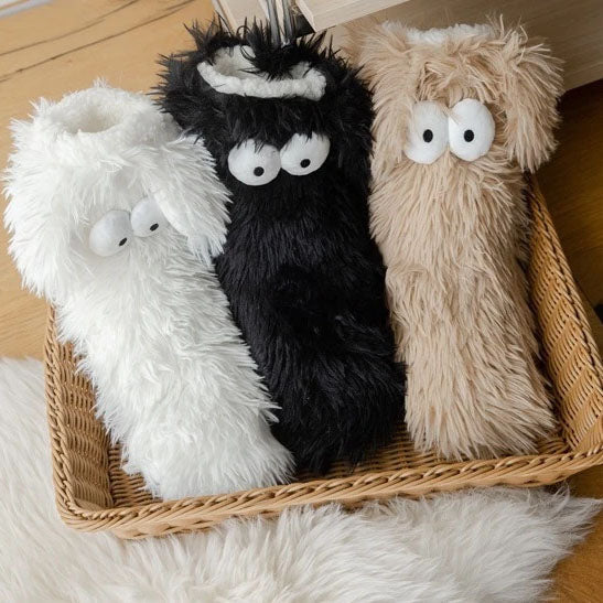 Chaussettes de sol confortables et antidérapantes à motif de chiot tout doux 
