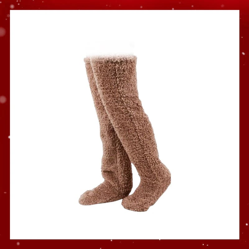 Chaussettes hautes en polaire veloutée – Édition Noël ❄️🎅 | Vente flash et réduction Black Friday !