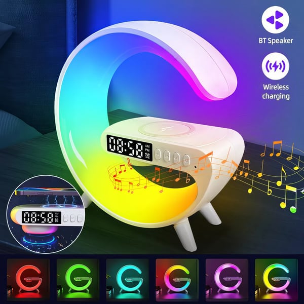 🎁Last Day Sale 49% OFF🔥Kuschelwohl Multifunktionaler Bluetooth-Lautsprecher – Farbwechsel, kabelloses Laden & Wecker, jetzt im Weihnachtsrabatt 🎄