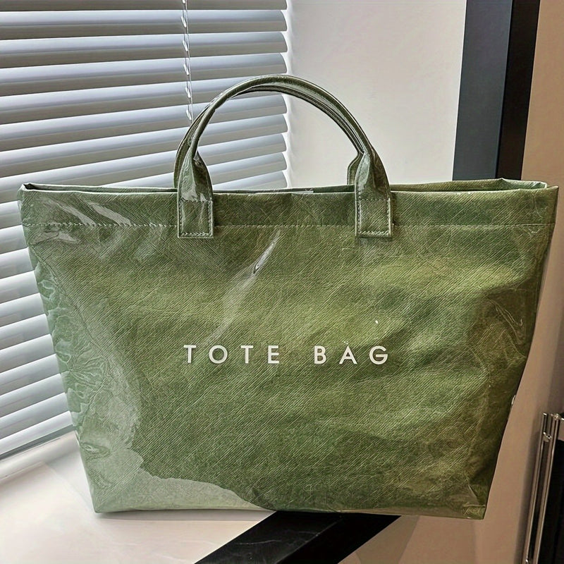 👜 Sac fourre-tout Cozy™ Designer avec imprimé lettres (Vente directe) – 👜 Accessoire tendance – 🎄 Remise immédiate pendant les soldes de Noël