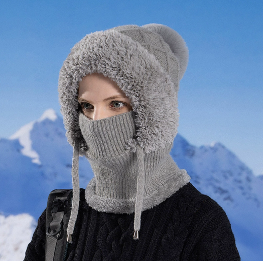 Cagoule d'hiver 3 en 1 pour femmes 