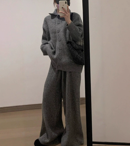 Ensemble confort premium Kuschelwohl™ : Gilet et pantalon en maille (2 pièces) – 🎄 Offre exclusive de Noël 