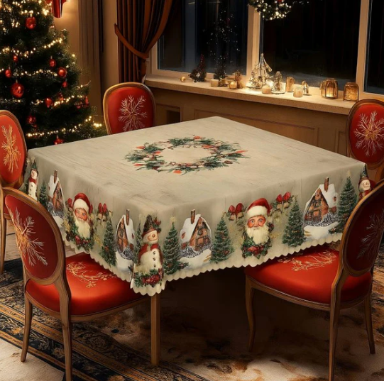 Weihnachtstischdecke zur Dekoration