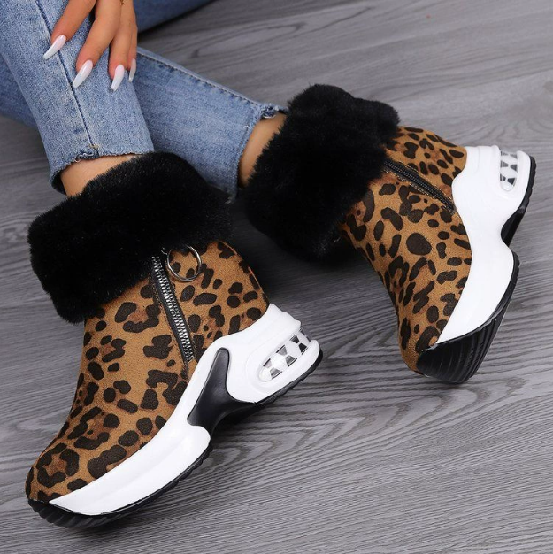 Bottines pour femmes avec semelle épaisse et doublure
