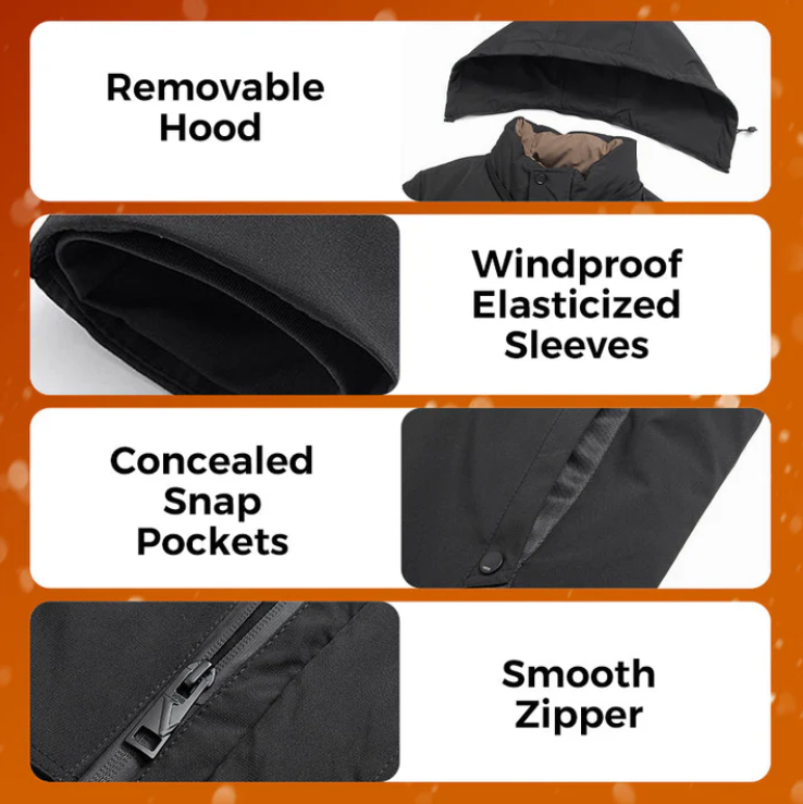 🔥Heißer Verkauf🔥Thermo-Parka mit Kapuze für Herren