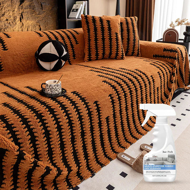 🛋️ 50% RABATT 2026! ✨ Plüsch Sofaüberwurf - Extra Dicke & Rutschfeste Decke mit Elastischen Kanten für Herbst und Winter 🍂❄️