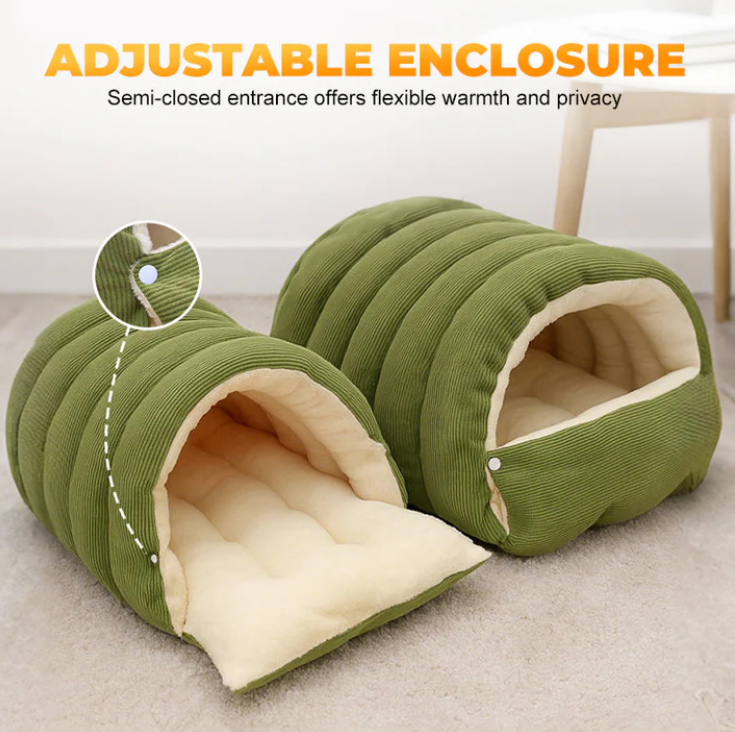 🐶😸 Chaleur, confort douillet, grotte moelleuse pour animaux 