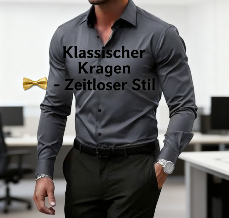 👔 Kuschelwohl Herren Business-Hemd – Slim Fit, elastisch & bügelleicht | Langarm