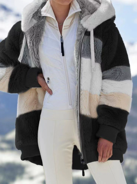 🔥 50 % RABATT – 🐑KONTRASTIERENDER WATTIERTER MANTEL AUS LAMMWOLLE🎁SONDERANGEBOT